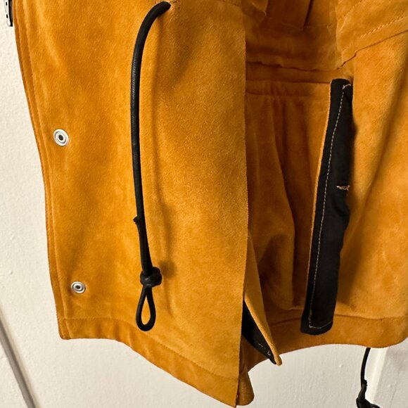 Caramel Oversized Suede Jacket w/adjustable fit and pockets - Picture 15 of 16